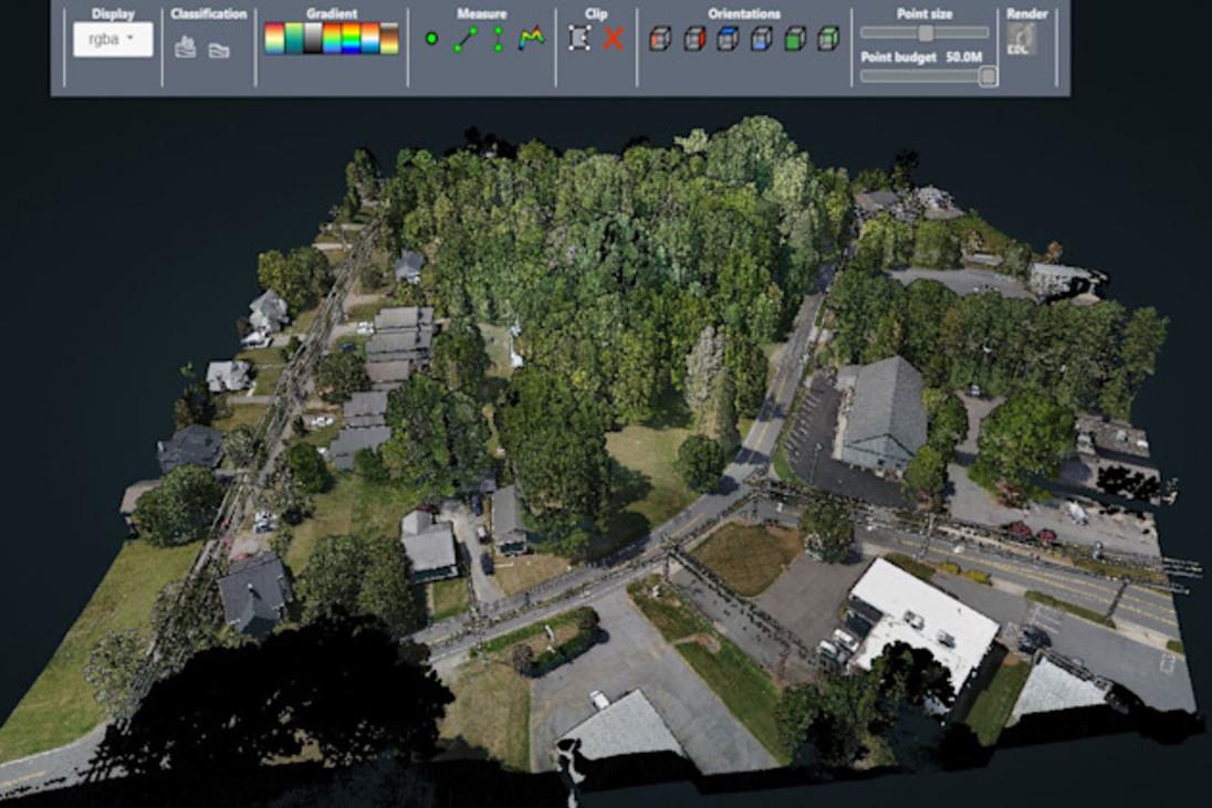LiDAR Point Cloud Shown in Software